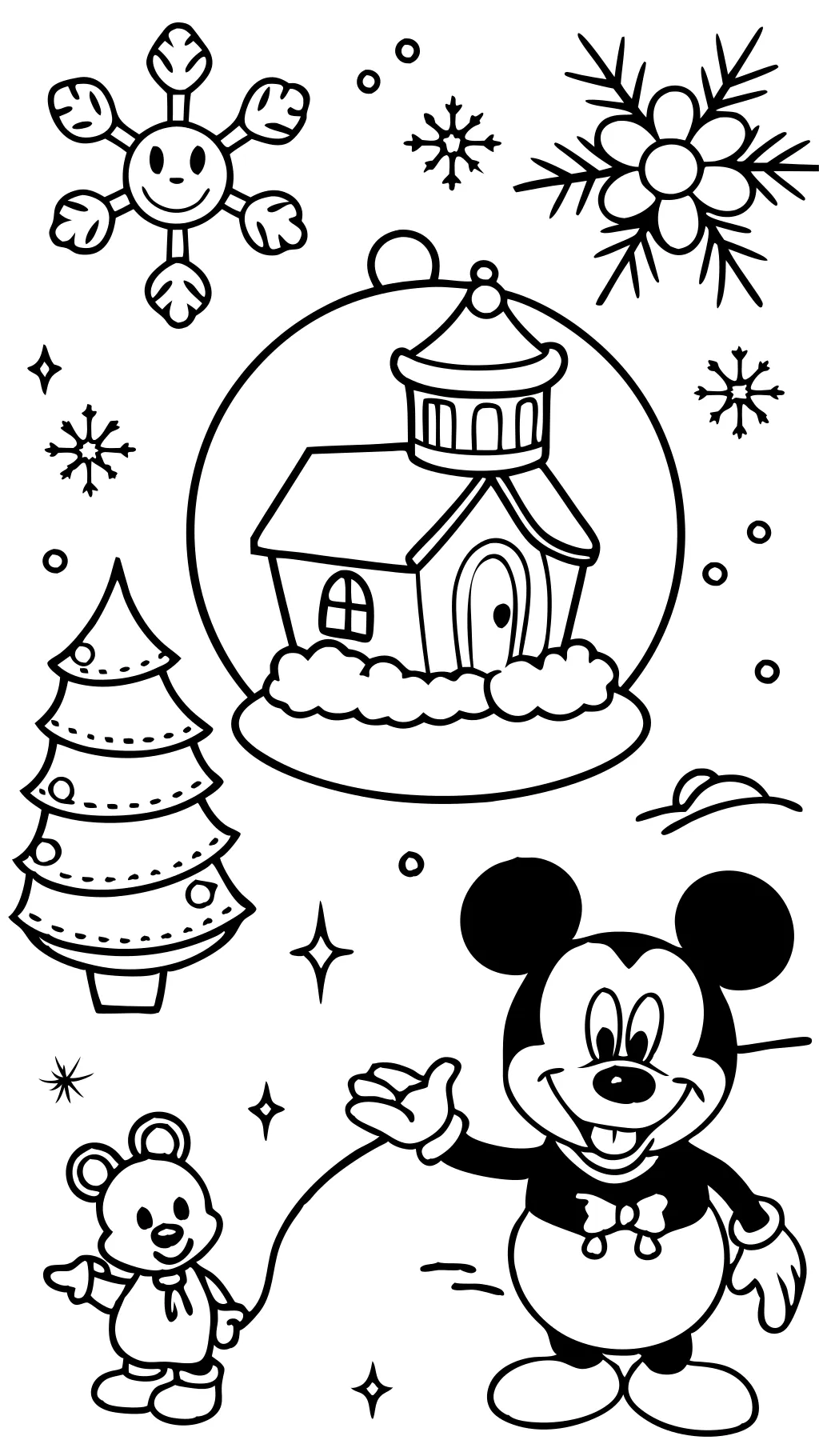 Páginas para colorear de Disney Winter